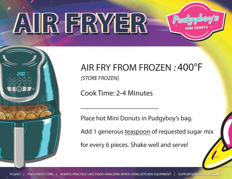 Air Fryer Cooking Instructions for Mini Donuts and Mini Churros Canada
