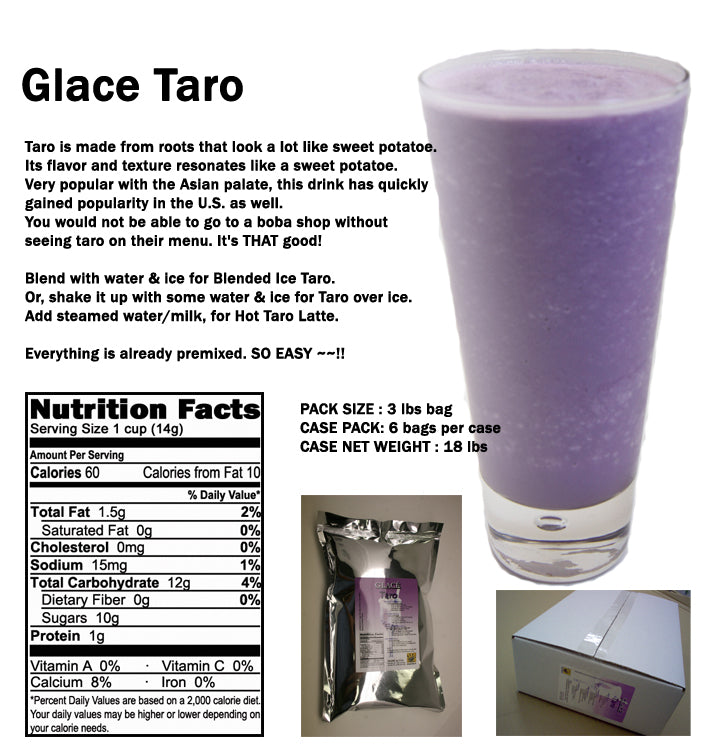 taro bubble tea nutrition facts