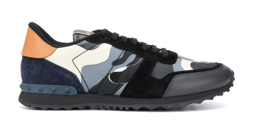 valentino rockstud camo trainers