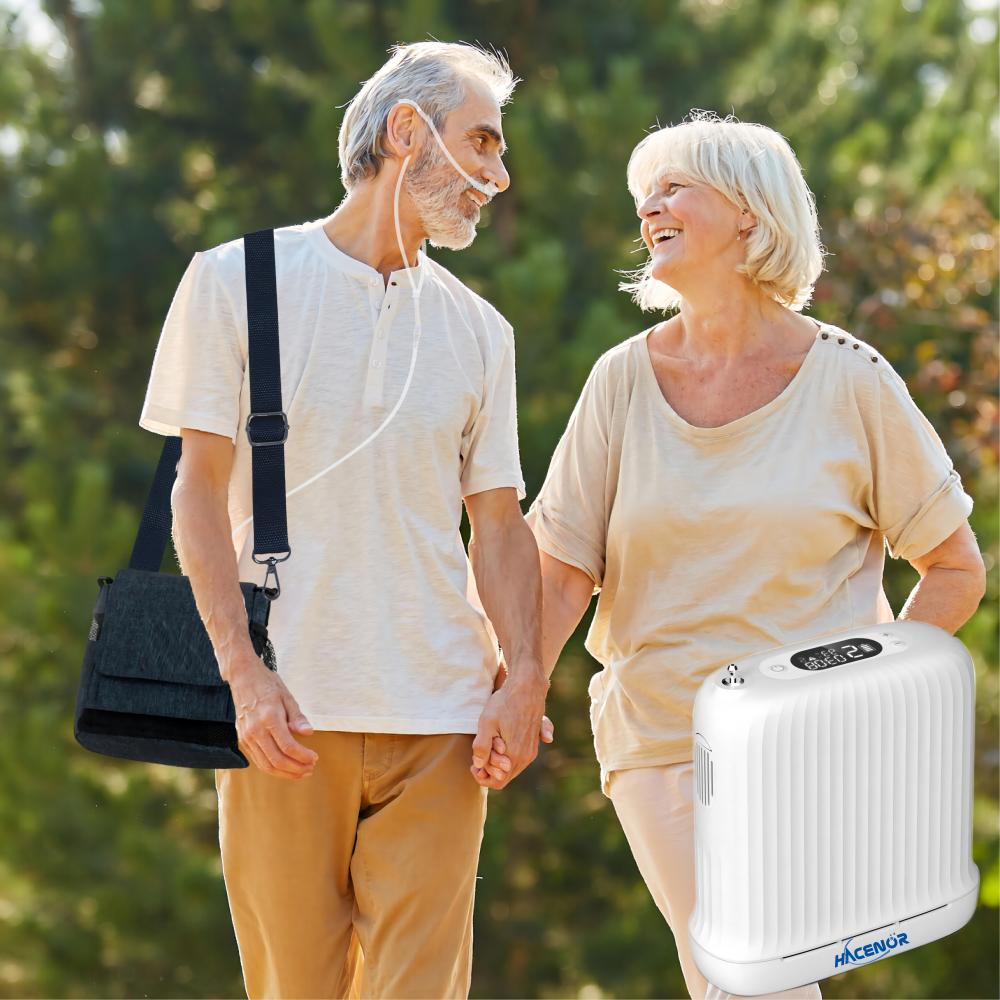 HACENOR Lightweight 4.5 Hours Battery Portable Mini Size Oxygen Concentrator With Pulse Flow - OX-001