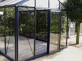 A high-quality, black greenhouse