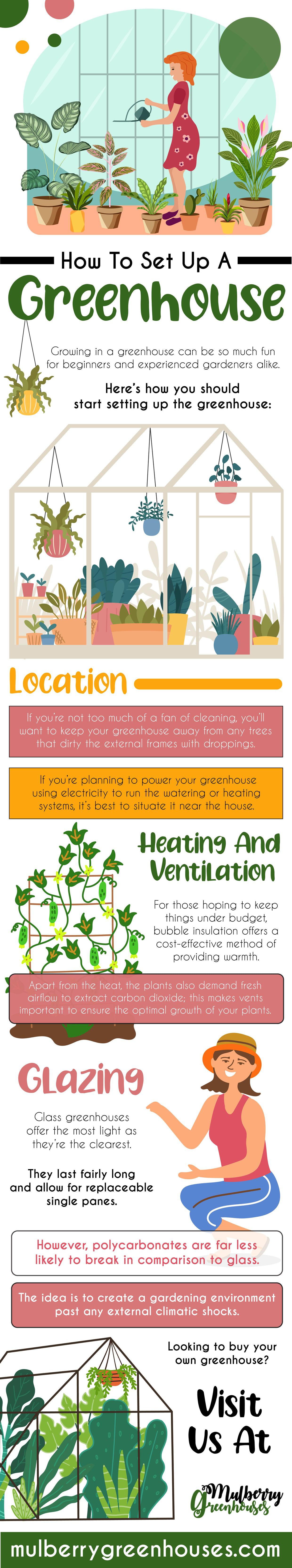 How To Set Up A Greenhouse - Infograph