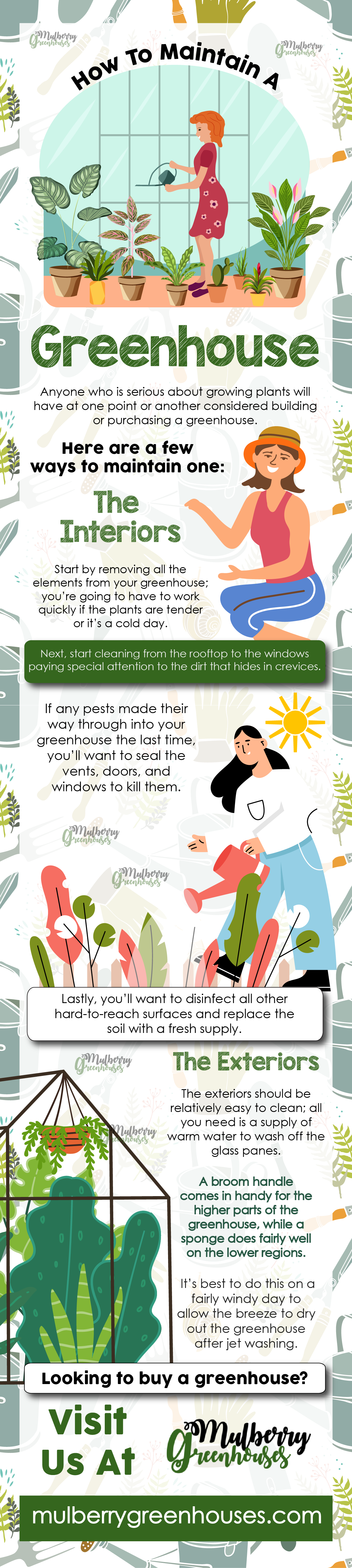 How to Maintain a Greenhouse - Infograph