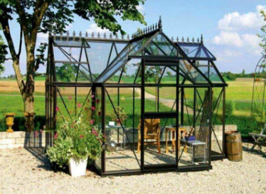 The Exaco Jr. T-shaped Orangerie greenhouse for your backyard