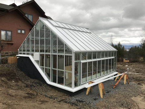 A greenhouse in an altitude area