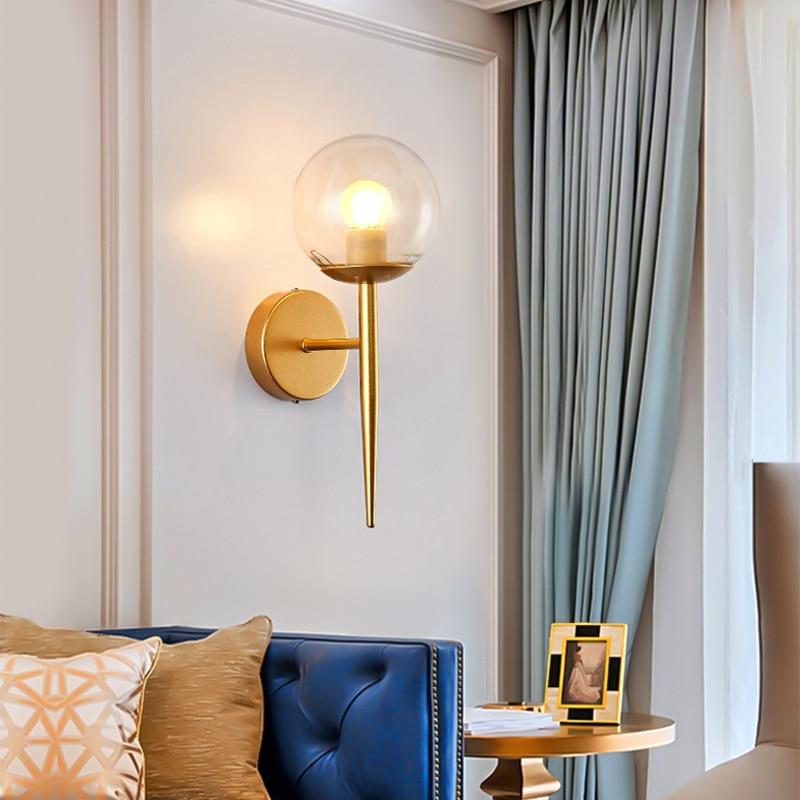 Yujia Glass Globe Wall Light