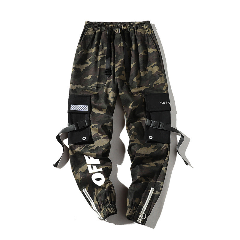 tapered camo cargo pants