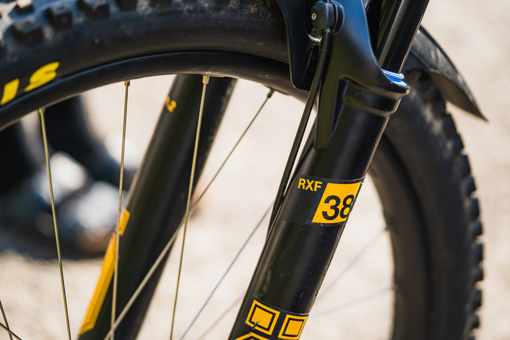 Öhlins RXF 38 suspension fork on Jake's bike