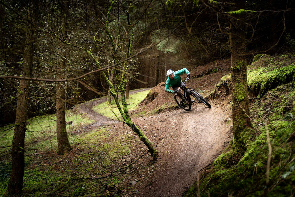 Tom riding the V2 Druid at Glentress on Careless Whisper