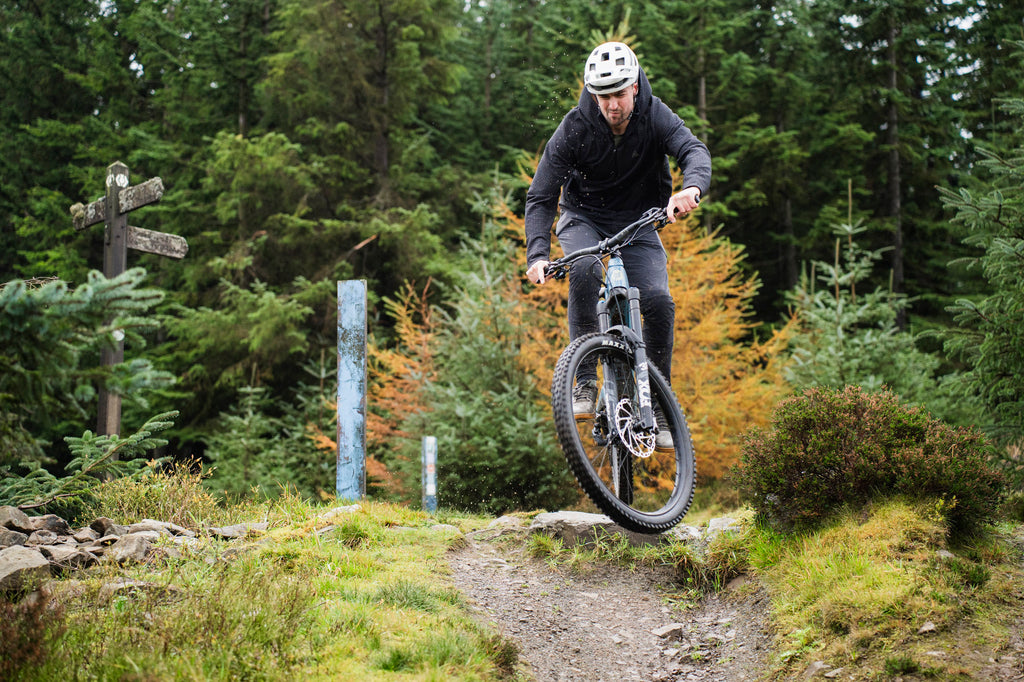 Tom riding the Ibis Oso in Innerleithen