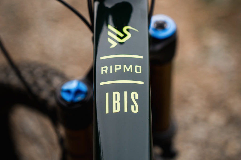 Ibis Ripmo top tube and branding