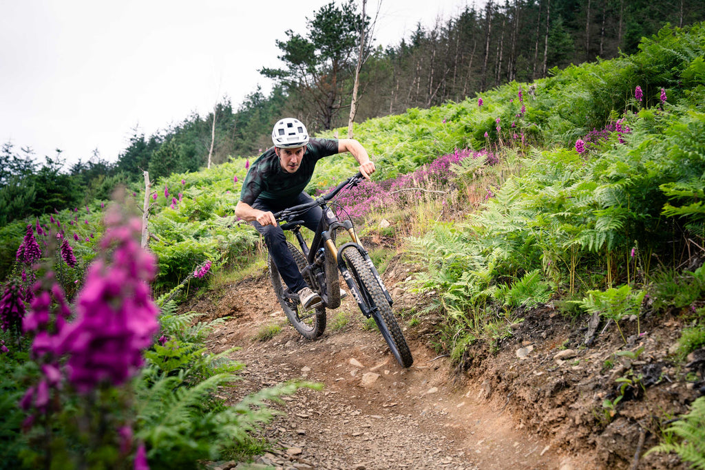 Riding Ibis Ripmo V3 on Wardell Way, Innerleithen