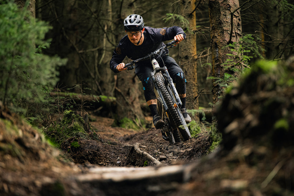 Jake riding the Santa Cruz Bronson on the Golfie