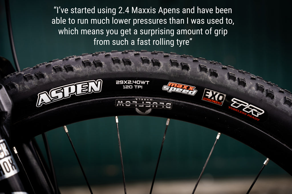 Maxxis Aspen 2.4 on Juliana Wilder race bike