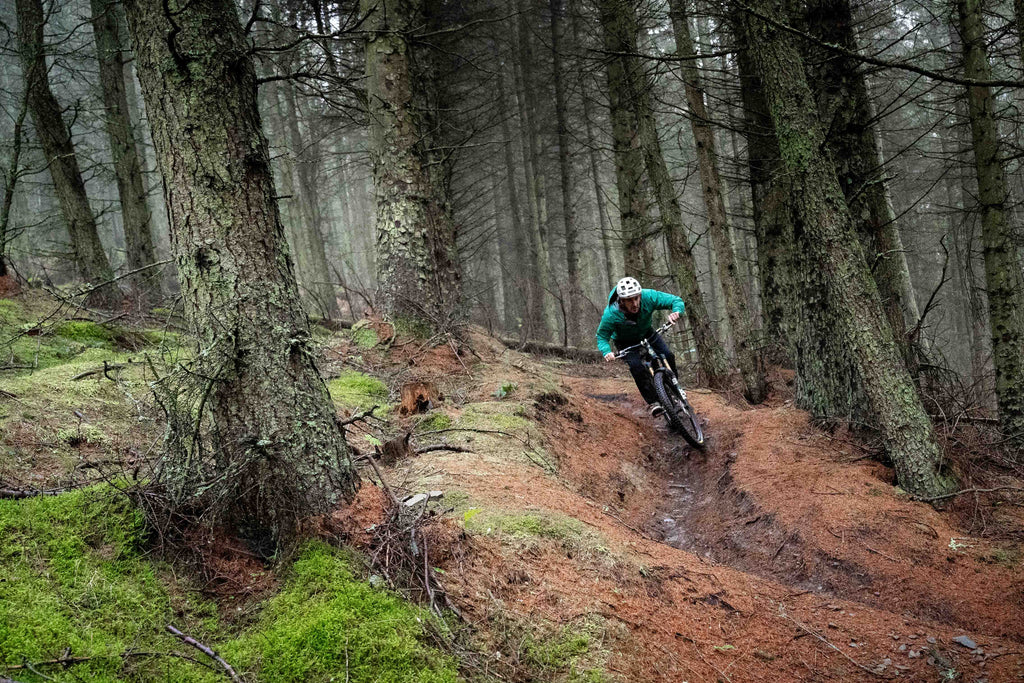 Neil riding Green Wing at Innerleithen on the Ibis HD6