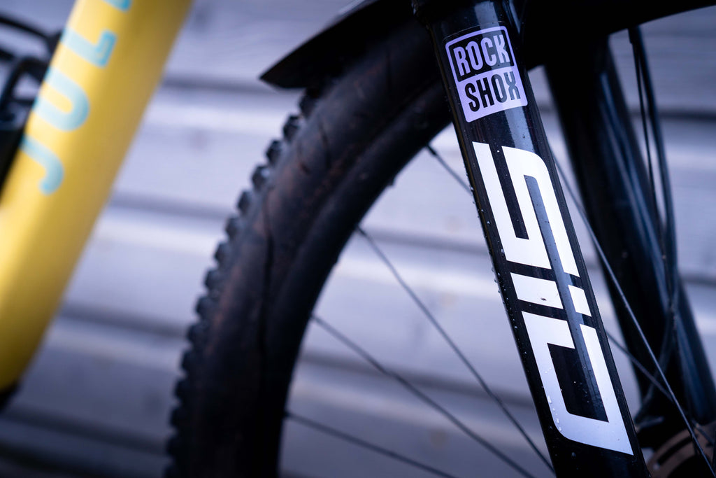 A Rockshox SID RL fork. 120mm travel with 35mm stanchions