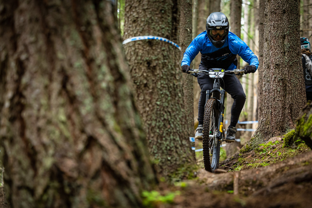 Jake Ebdon amongst the trees of Va Di Fassa