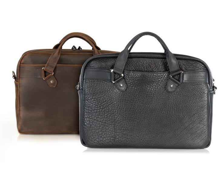 bison leather briefcase