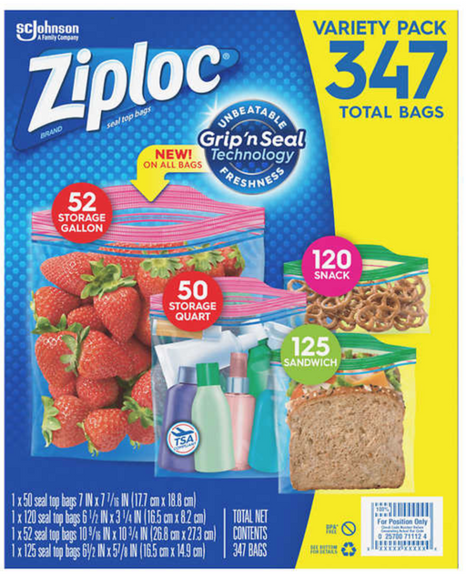 Ziploc 38-count, 4-pack Double Zipper Freezer Bag, Gallon size — Syessa