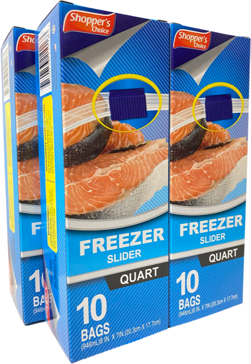 Ziploc Double Zipper Quart Freezer Bags, 216 Count 216 Clear