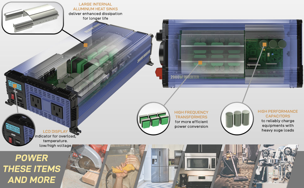 2000 watt power inverter voltage converter