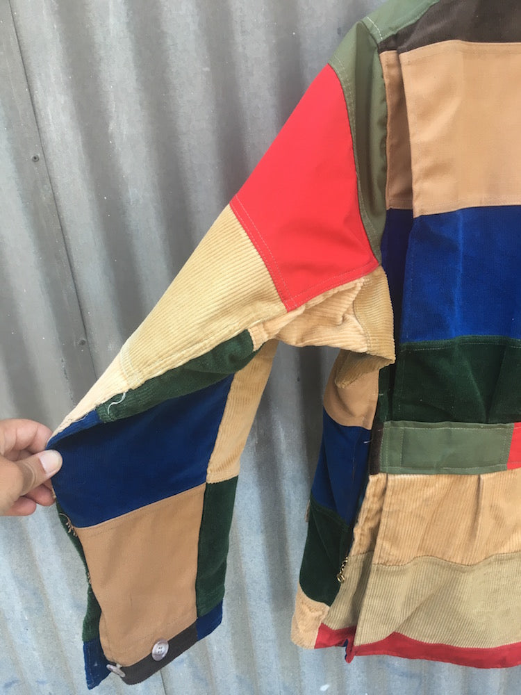 vintage abercrombie and fitch patchwork safari jacket