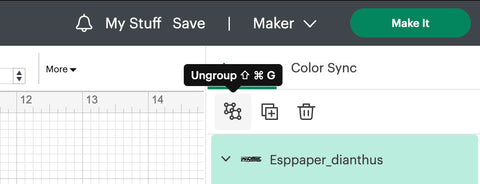 Ungroup Cricut Shapes