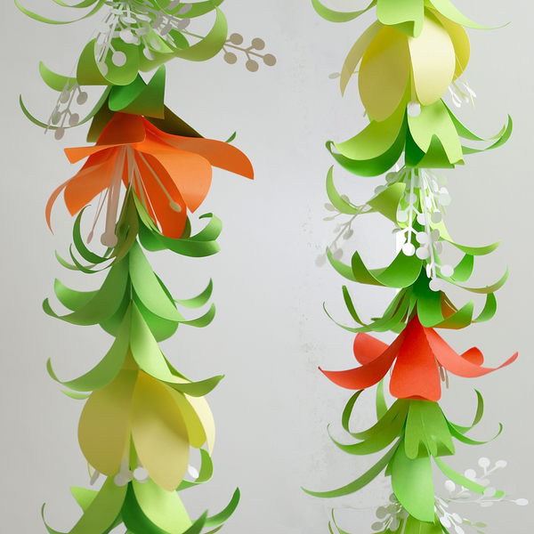 Download Tropical Flower Garland & Lei Templates (SVG, DXF) | Especially Paper