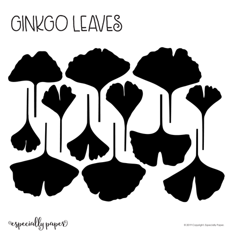 Download Ginkgo Leaves Svg Template For Cricut And Silhouette Cutting Machines Especially Paper