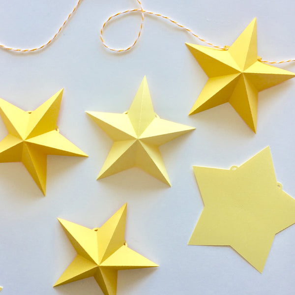 Download 3D Star Garland Template / Cutting Files (SVG & DXF ...