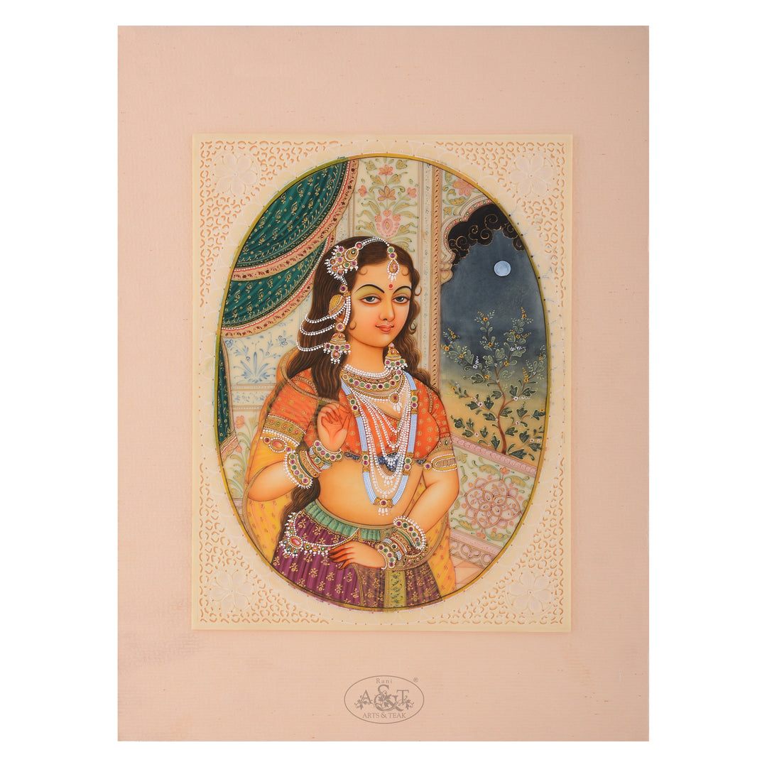 Miniature Painting on Synthetic Board - Queen – RANI ARTS & TEAK