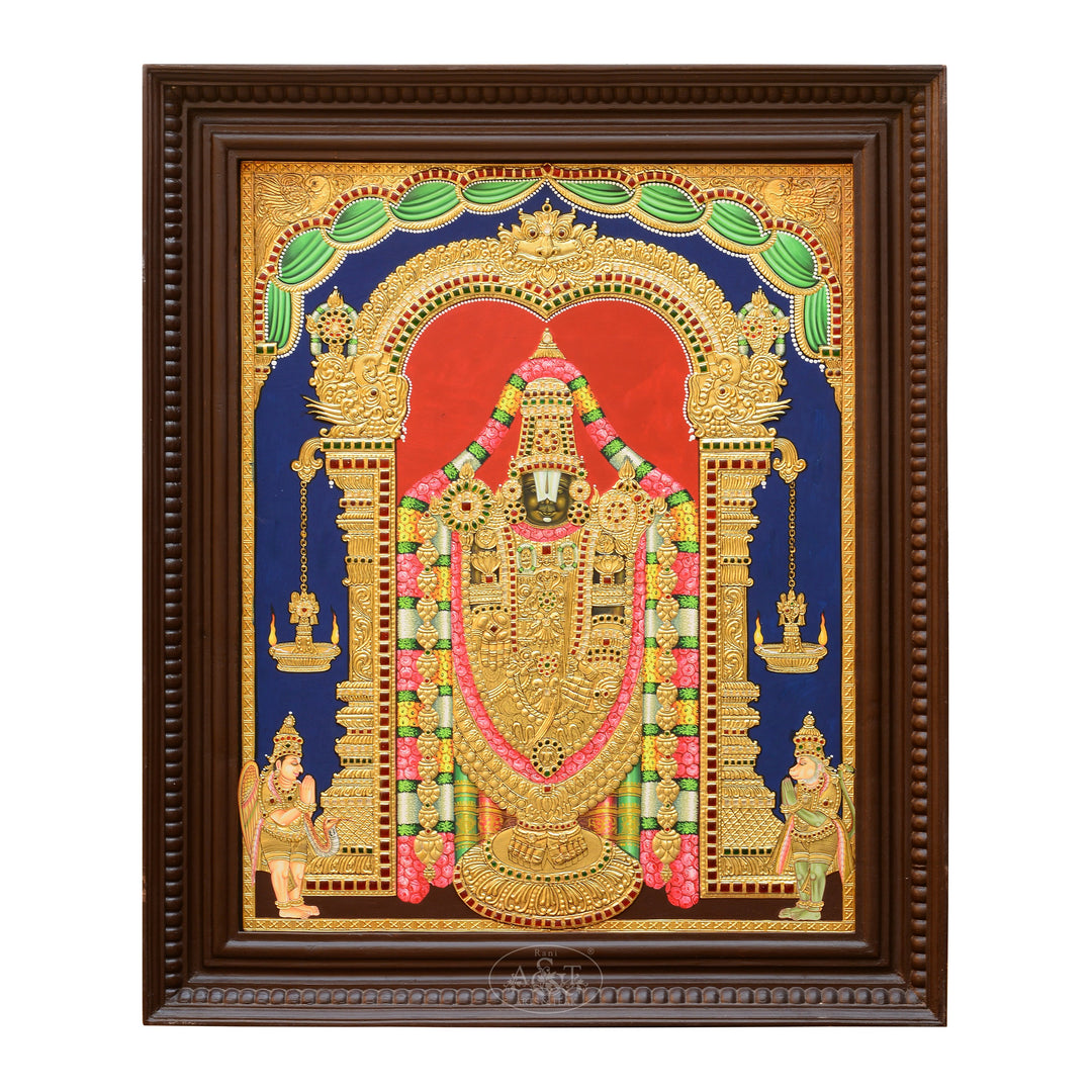 Antique Tirupathi Balaji tanjore painting - Rani Arts & Teak ...