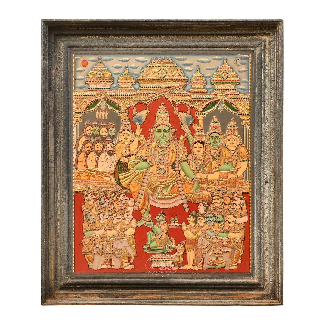 Rama Pattabhishekam tanjore painting - Rani Arts & Teak – RANI ...