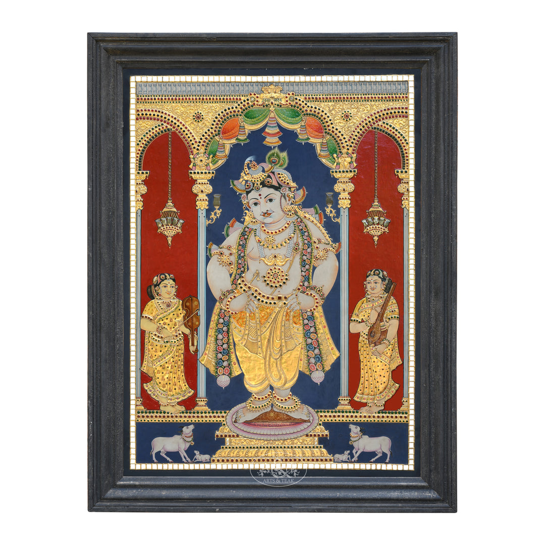 Vithoba Krishna tanjore painting - Rani Arts & Teak – RANI ARTS & TEAK