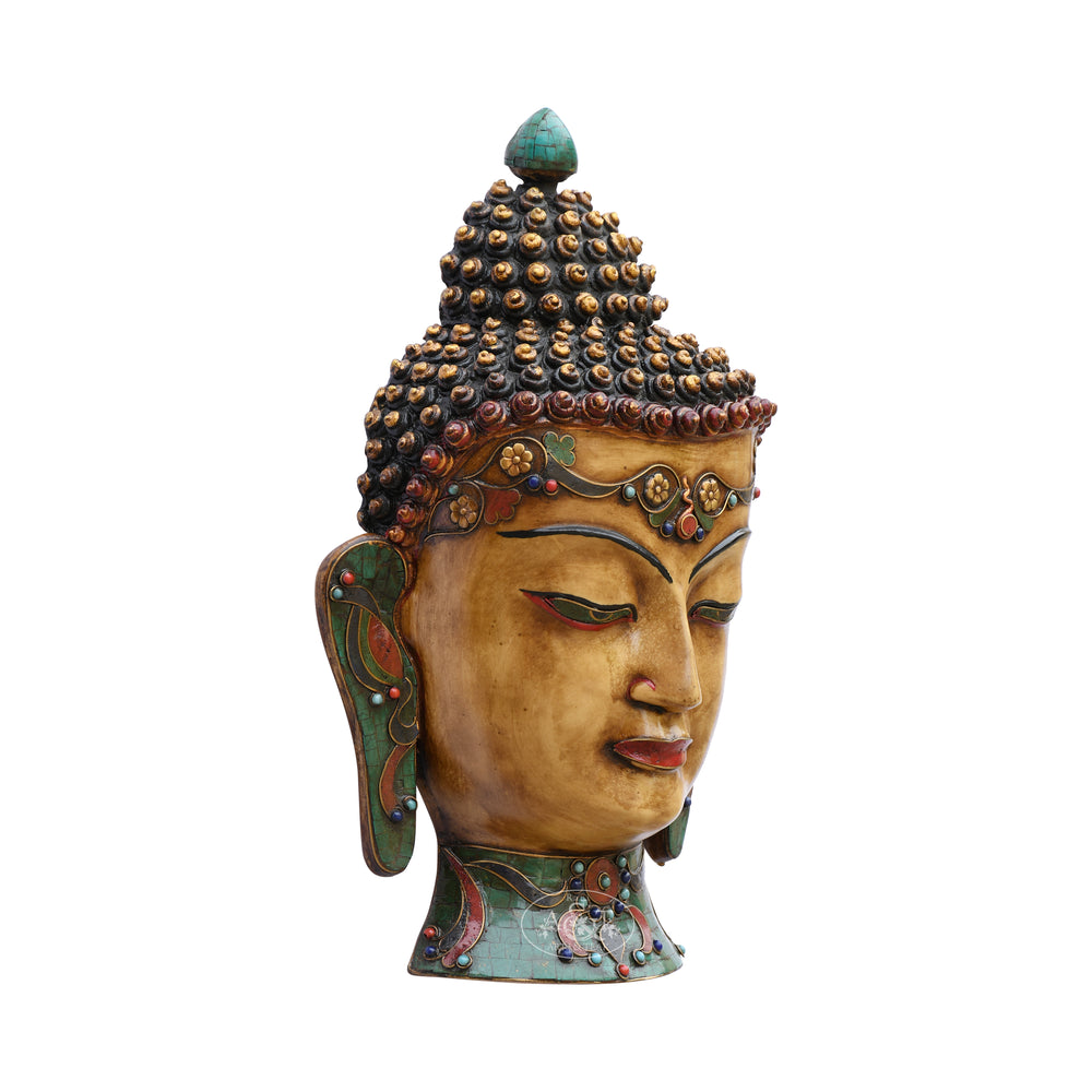 er der Alperne tæerne Buddha Resin mask - decorative accessories - Buy it now – RANI ARTS & TEAK