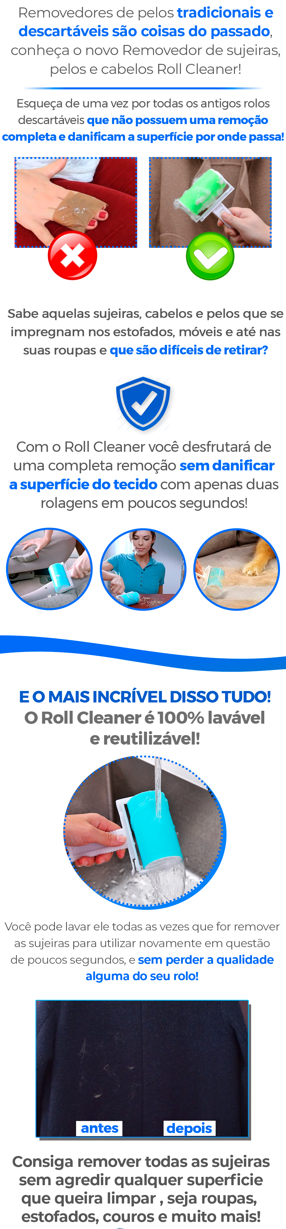 Rolo Adesivo Lavável Roll Cleaner Powerstill