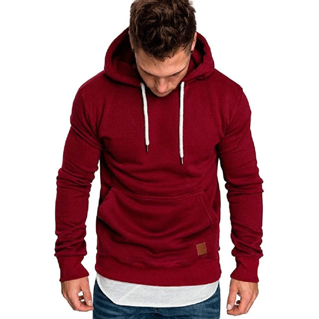 mens solid hoodies