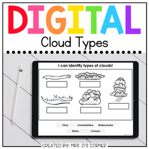 Cloud Types Digital Basics for Special Ed | Distance Learning | Types ...