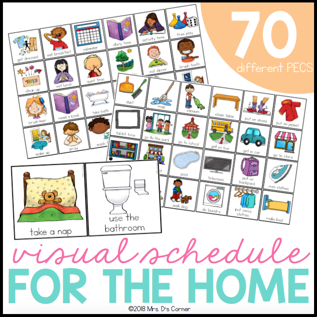 Visual Schedule for the Home (70 PECS included) – mrsdsshop