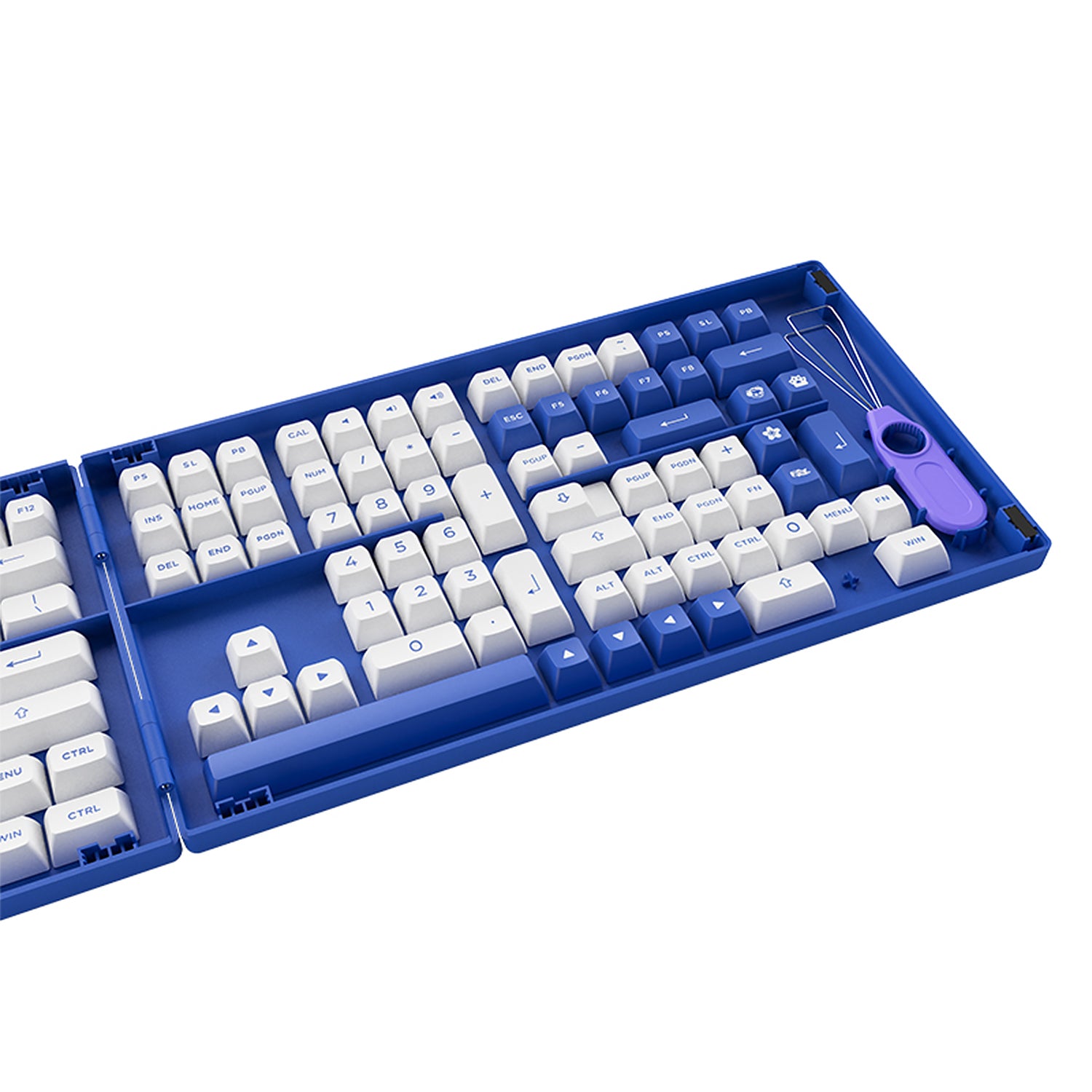 blue white keycaps