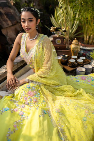 Lime Green Lehenga 