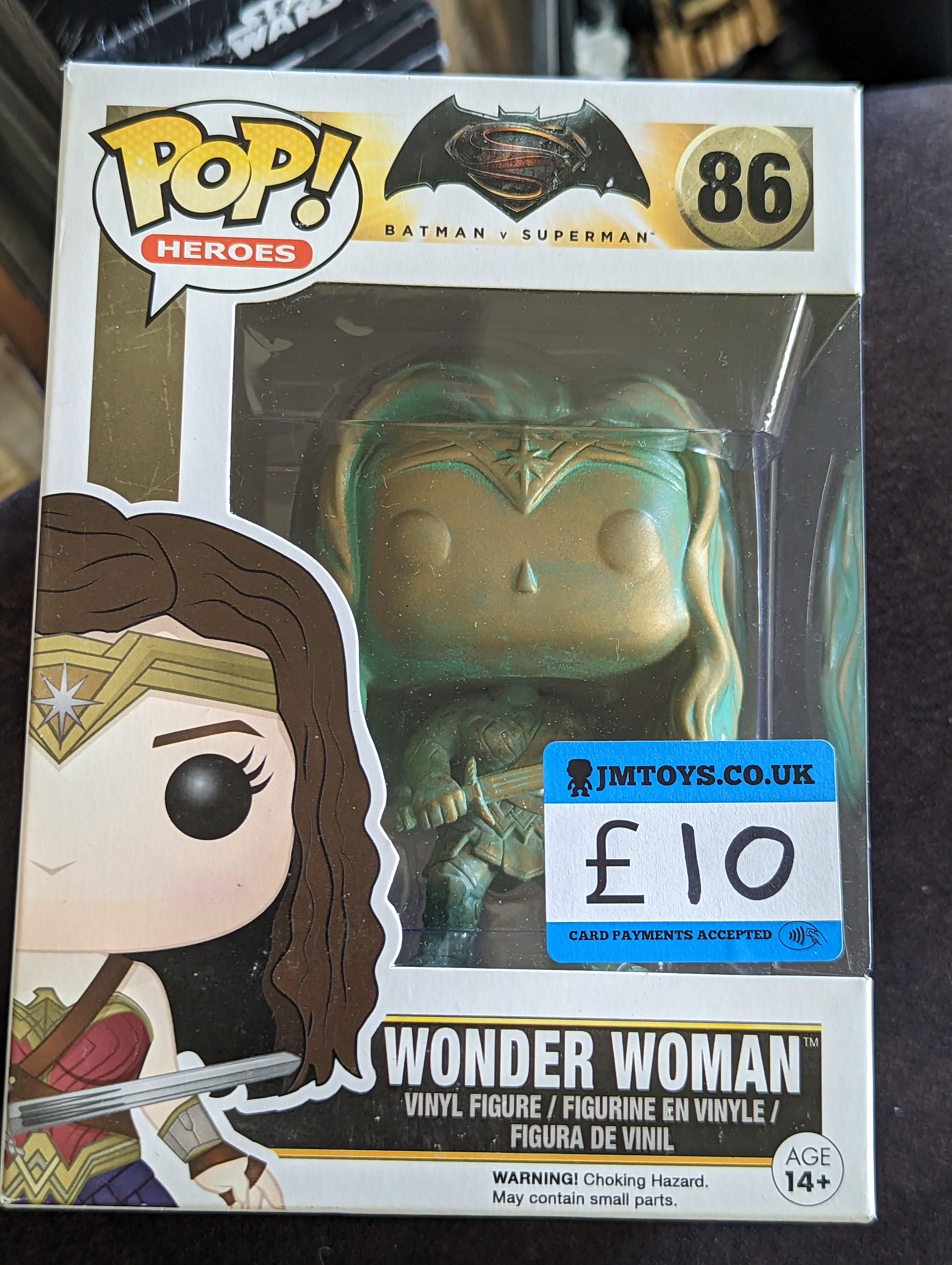 Damaged Box Funko Pop Heroes | Batman vs Superman | Patina Wonder Woma –  