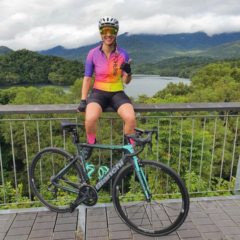 Tara at the top of one of Cairns most beautiful climbs Copperload