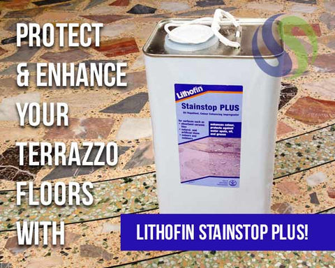 Protect and Enhance Your Terrazzo Floors with Lithofin Stainstop PLUS!