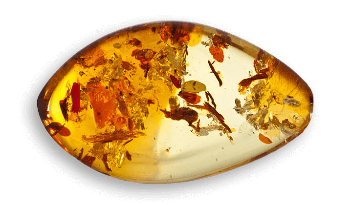 Amber gemstone original form