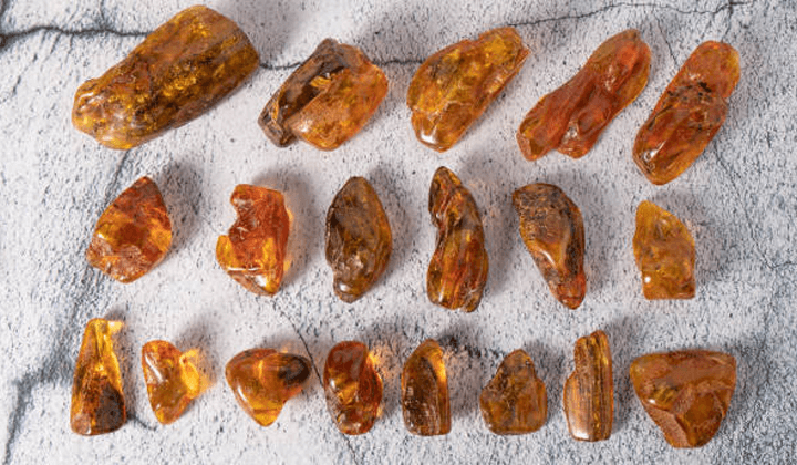 Amber gemstones