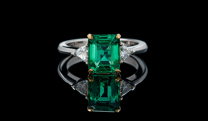 Emerald gemstone ring care