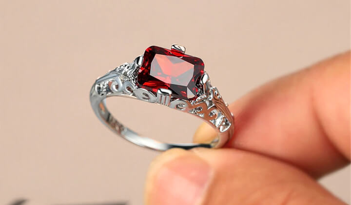 zircon gemstone ring