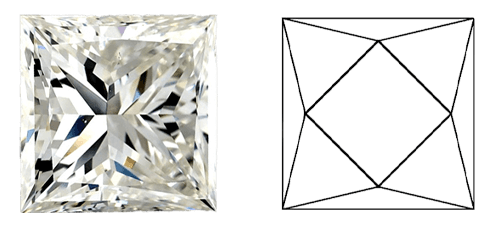 French Cut Diamond Shape