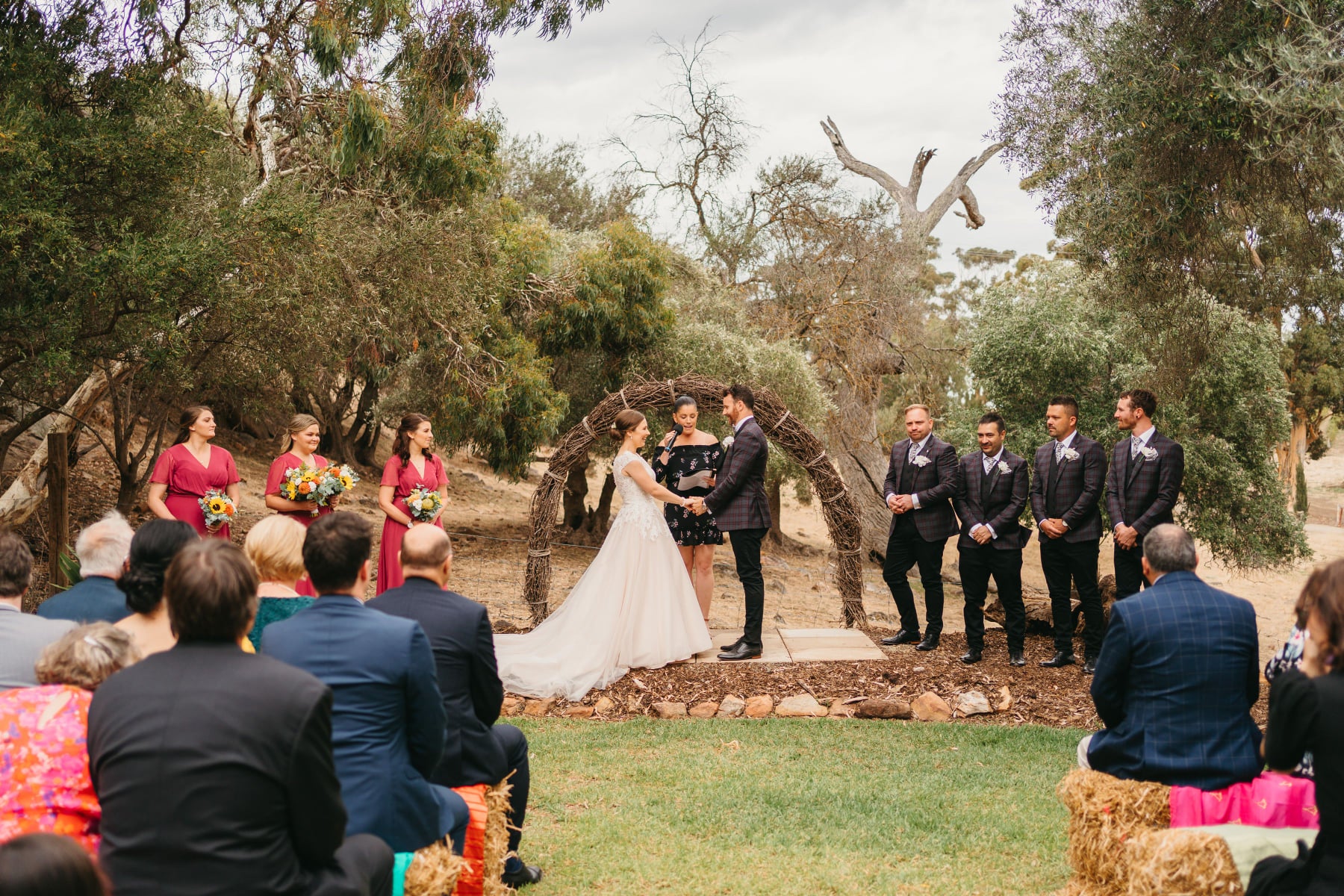 Winery wedding groom 